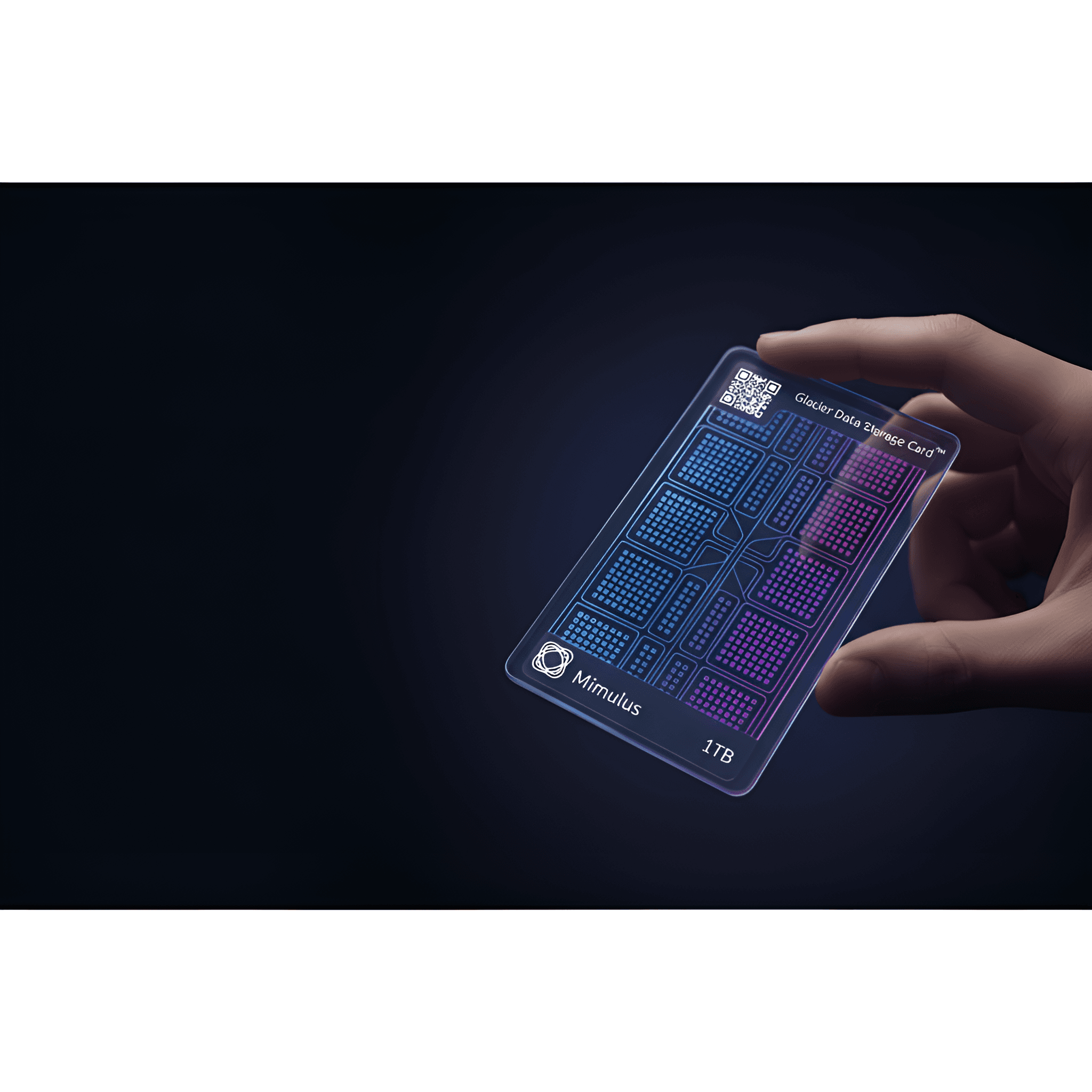 Hand holding a Mimulus Glacier Card