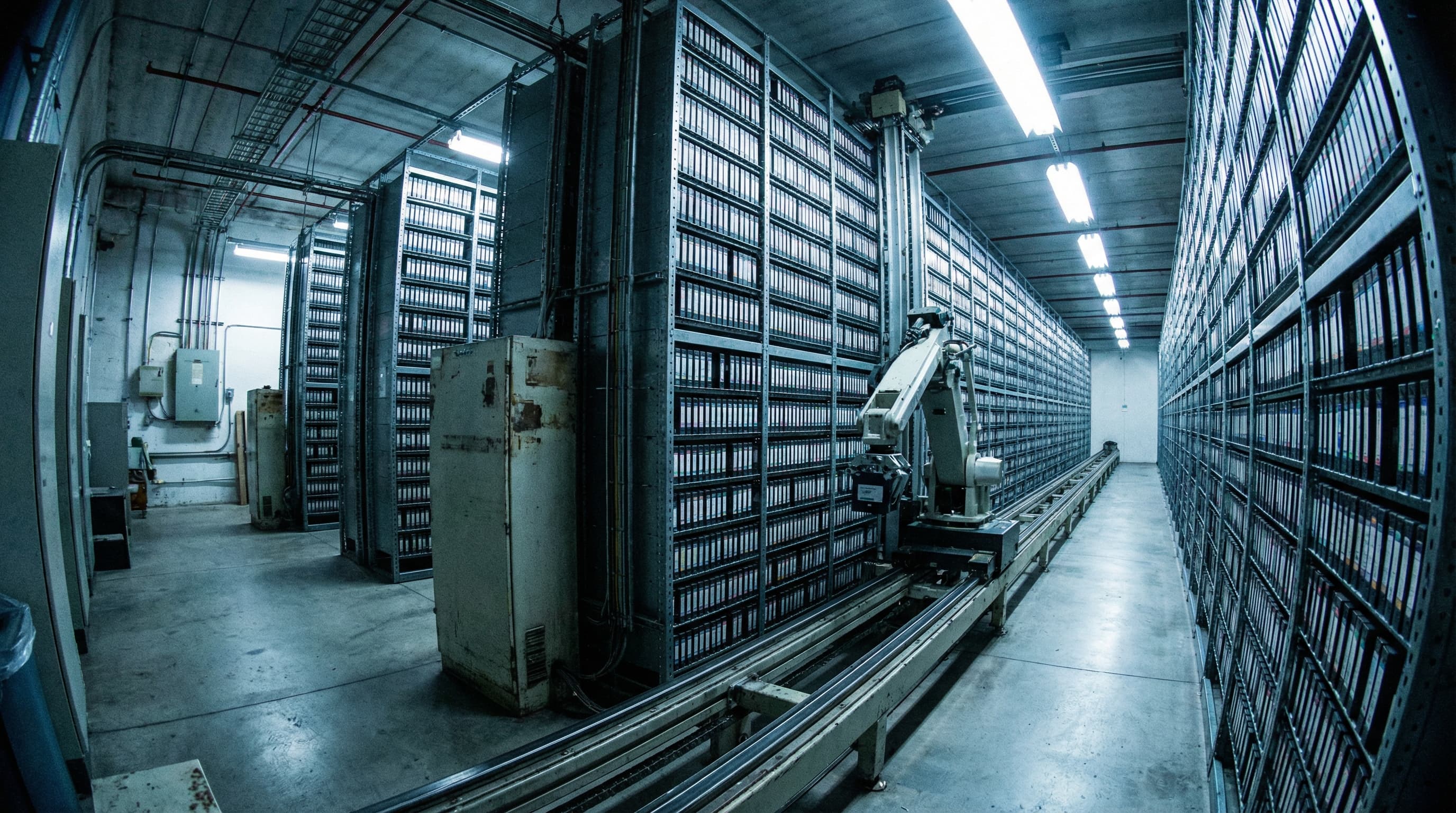 Tape vault archive — data storage crisis